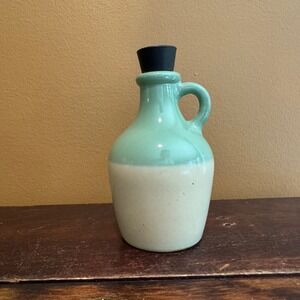 Vintage Avon Bay Rum Aftershave Two Tone‎ Blue White Jug Bottle